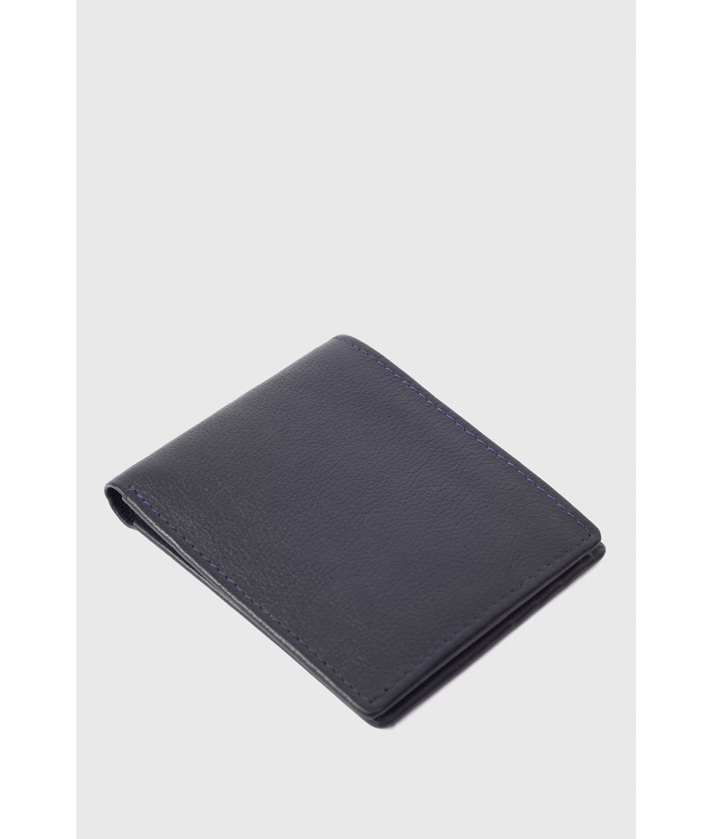 Elixir Blue Leather Bifold Wallet