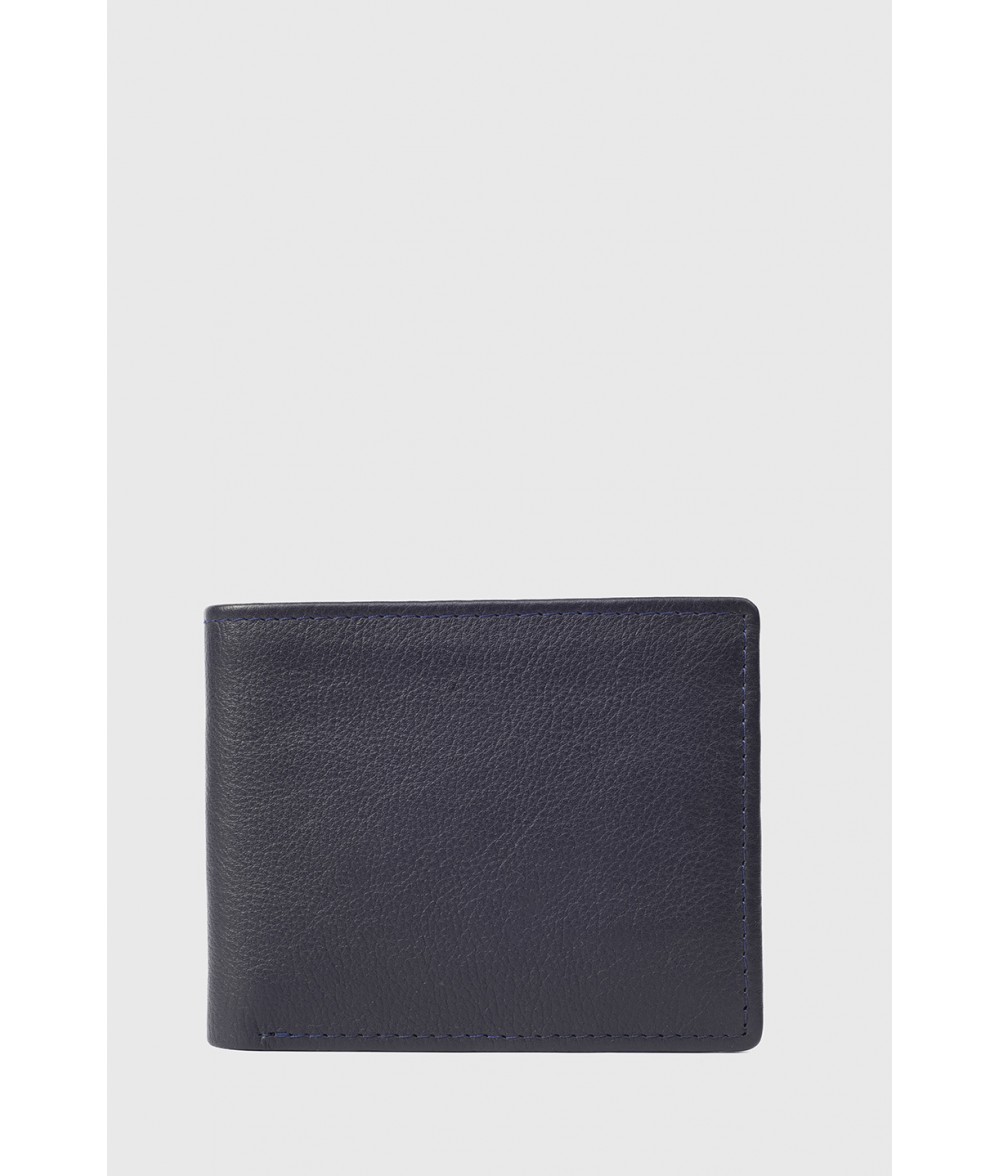 Elixir Blue Leather Bifold Wallet