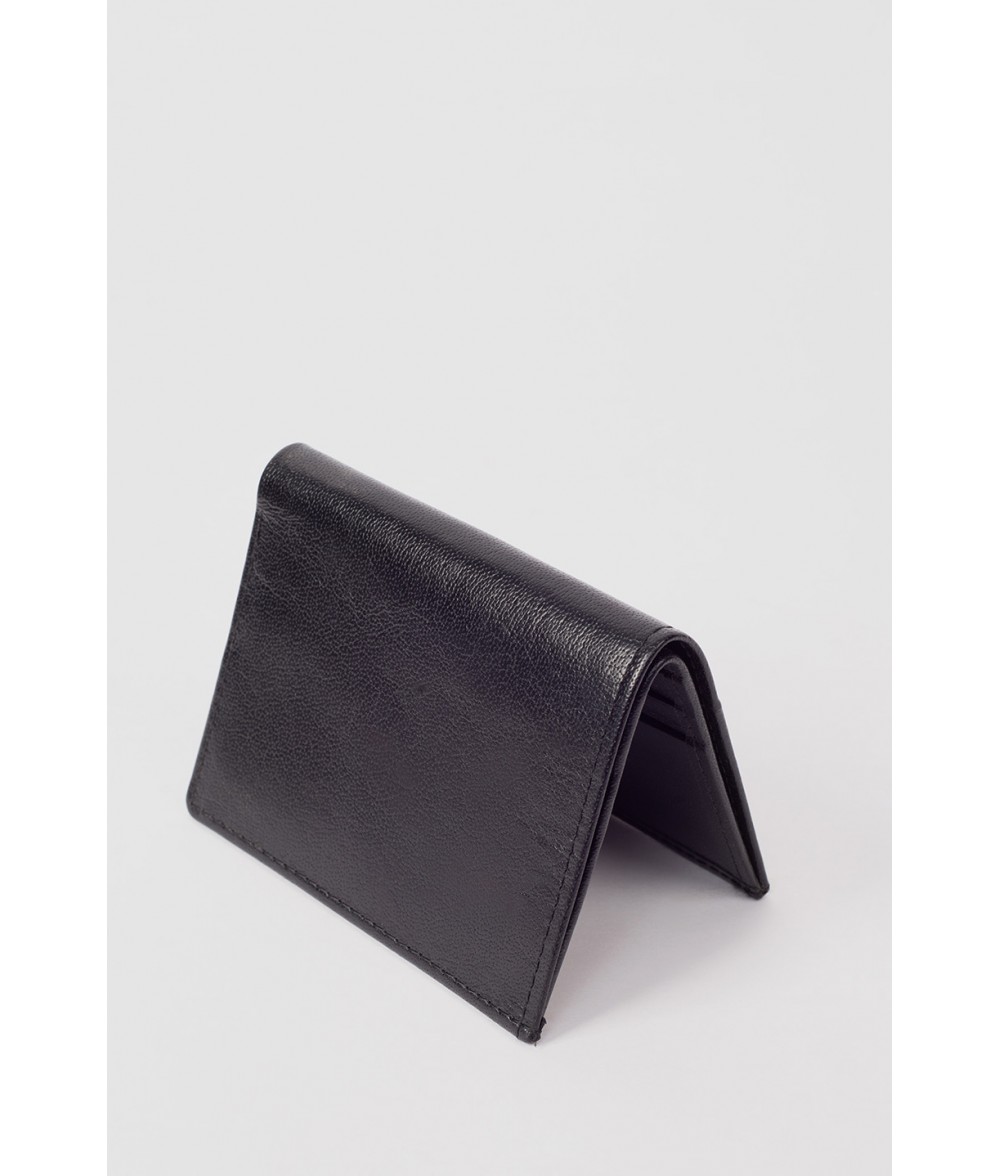 Troy Black Slim Leather Wallet