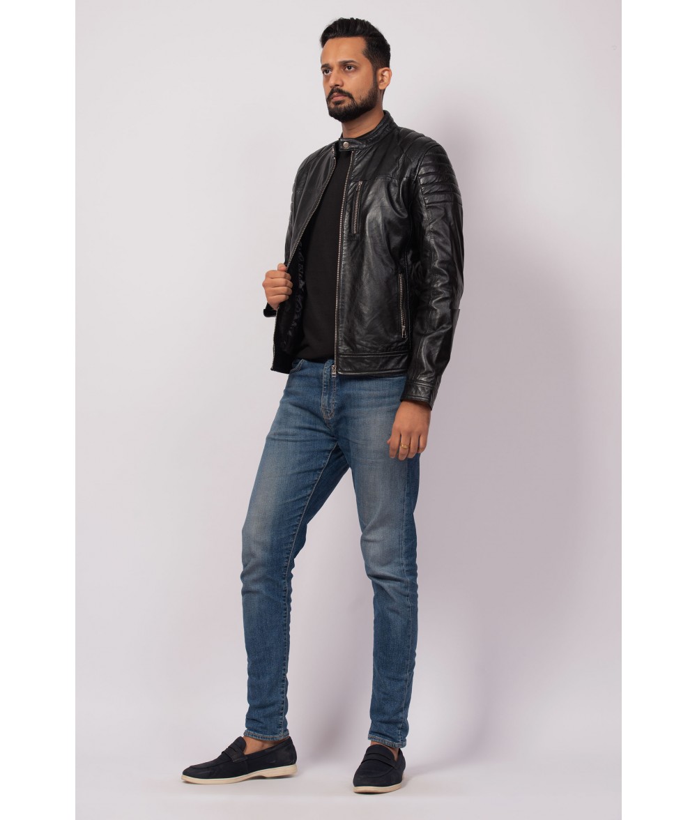 Ross Black Leather Jacket