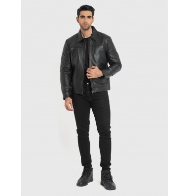 Willis Black Leather Jacket