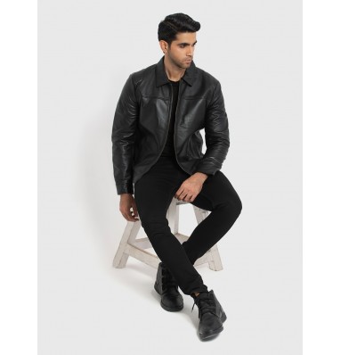 Willis Black Leather Jacket