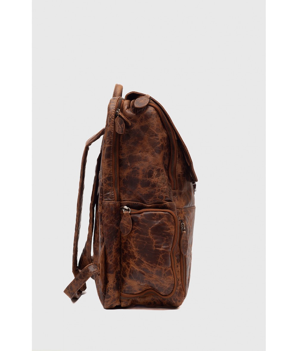 Alzarro Old School Vintage Leather Backpack