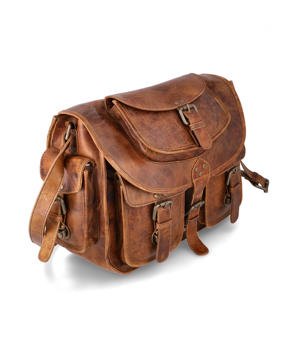 Babylon Vintage Leather Satchel Messenger Bag | Alaskan Leather Company
