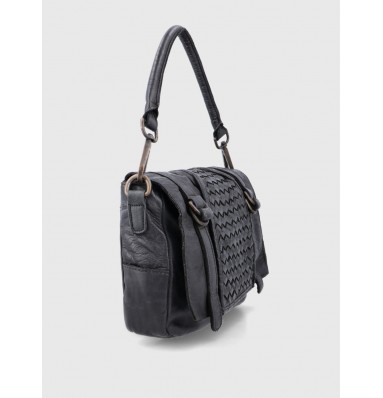 Brianna Black Leather Handbag 