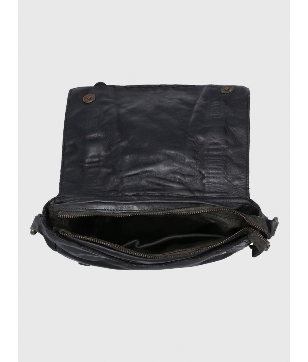 Brianna Black Leather Handbag 