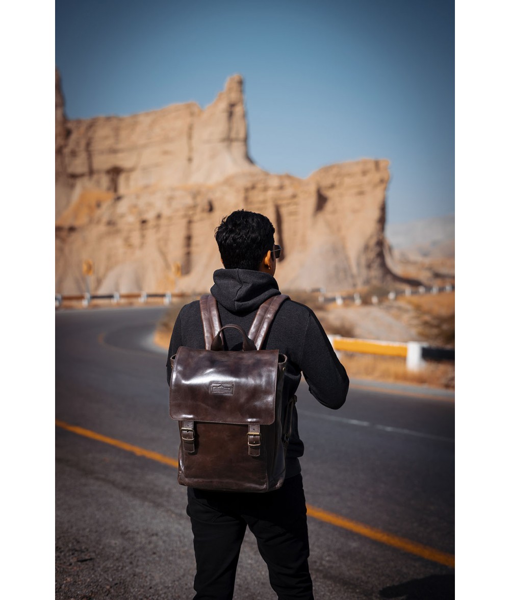 Clayton Vintage Crazy Horse Leather Backpack