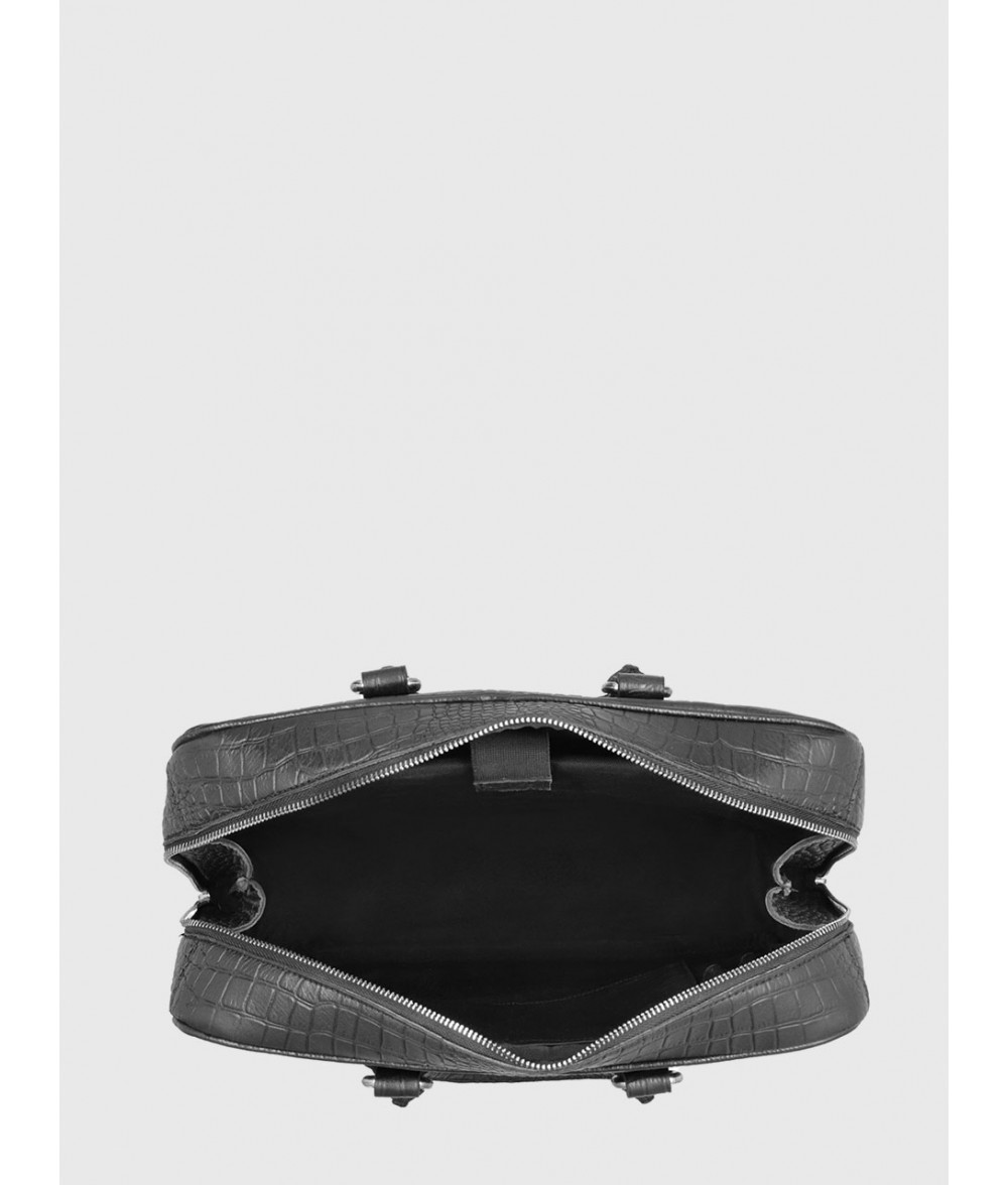 Croco Small Leather Briefcase