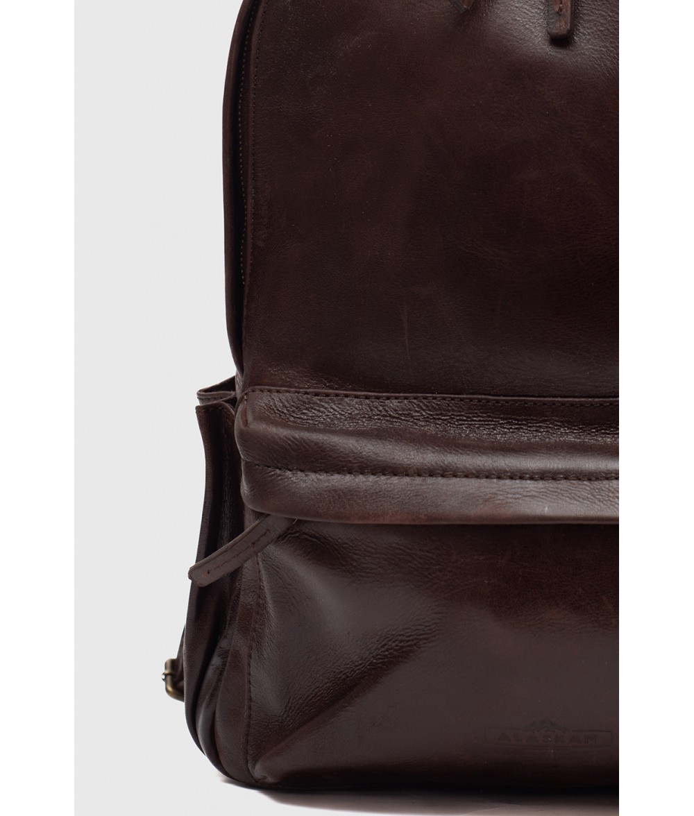 Dean Brown Leather Book Bag