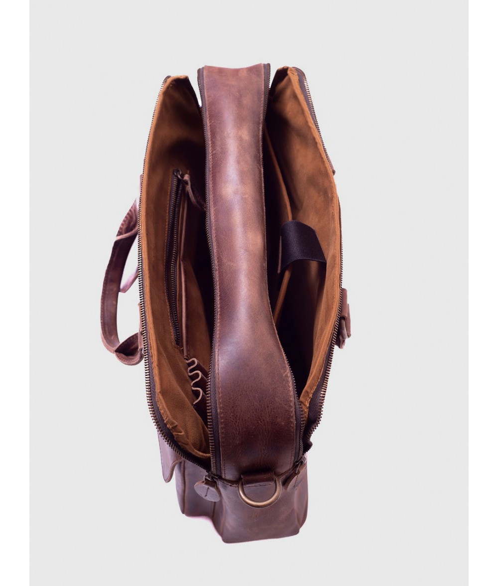 Custom Franklin Leather Pilot Flight Bag