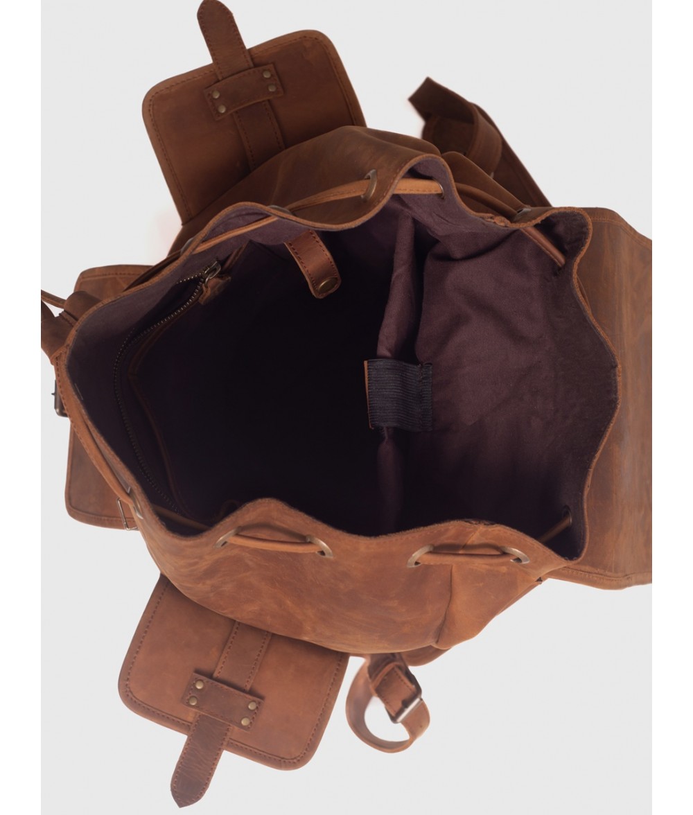 Moss Crazy Horse Leather Backpack