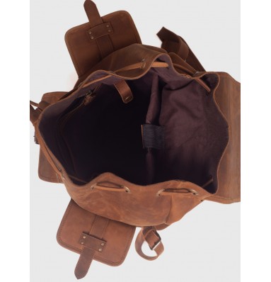 Moss Crazy Horse Leather Backpack