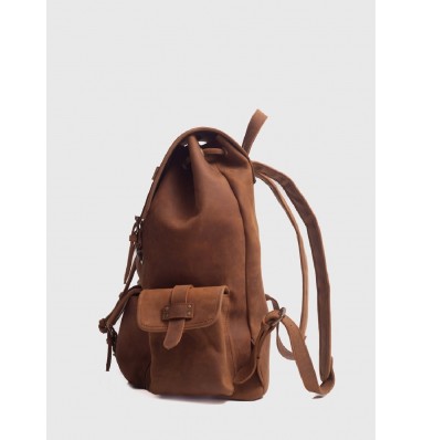 Moss Crazy Horse Leather Backpack