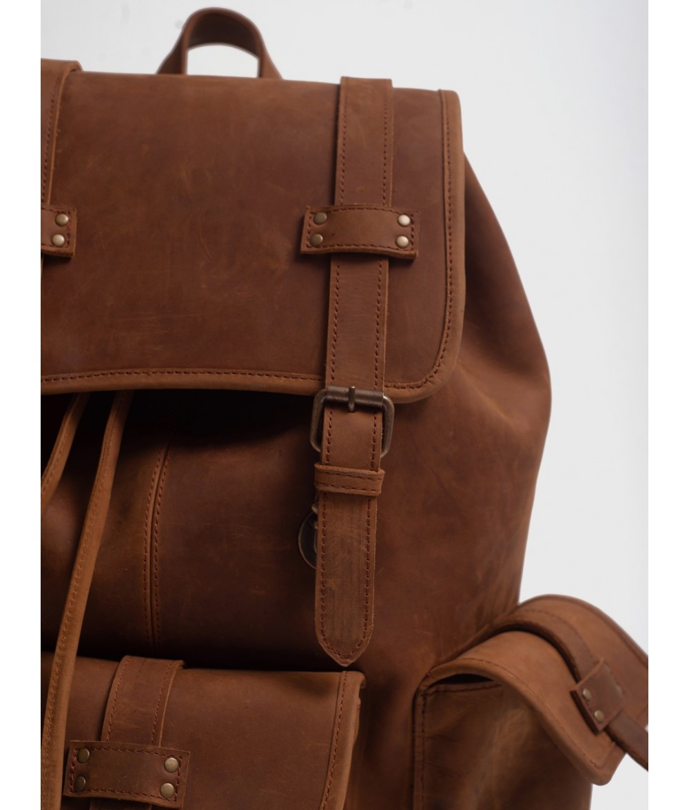 Moss Crazy Horse Leather Backpack