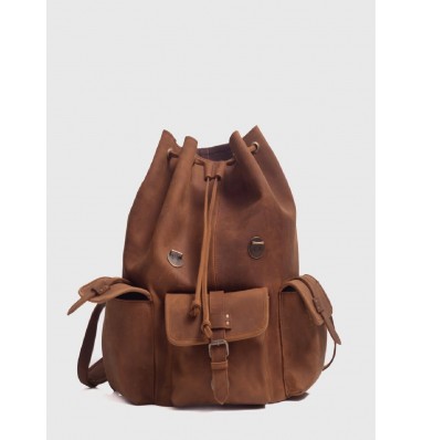 Moss Crazy Horse Leather Backpack