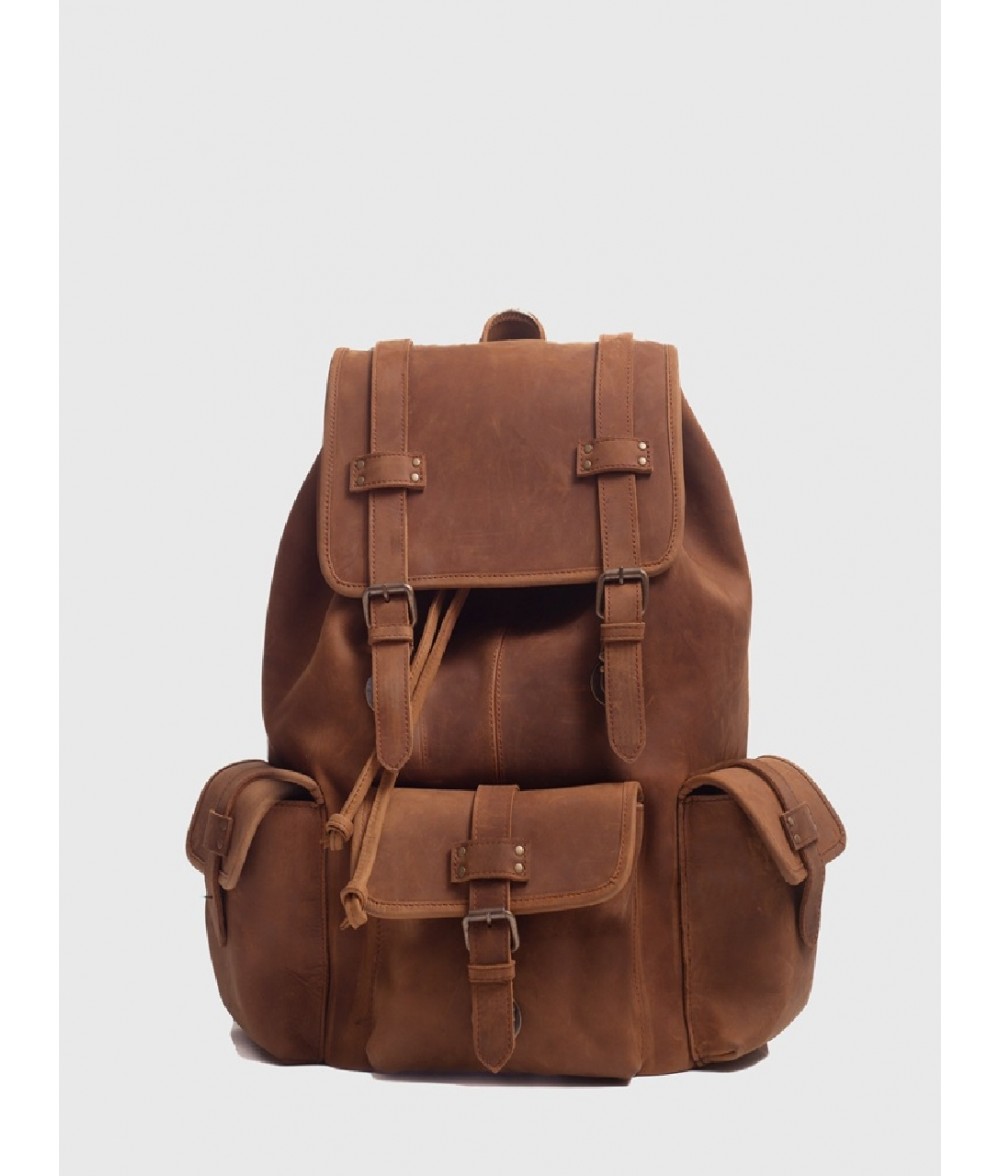 Moss Crazy Horse Leather Backpack