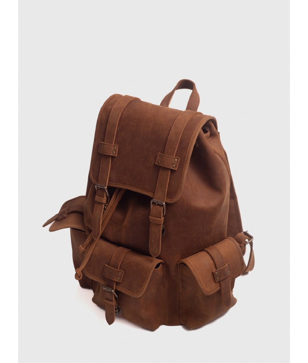 Moss Crazy Horse Leather Backpack