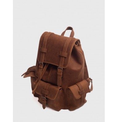 Moss Crazy Horse Leather Backpack