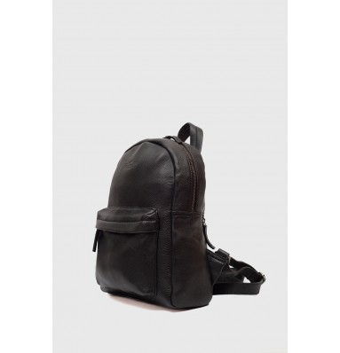 Murphy Black Mini Leather Backpack