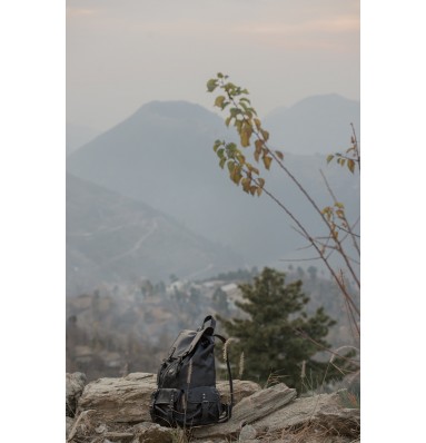 Porter Black Leather Travel Rucksack