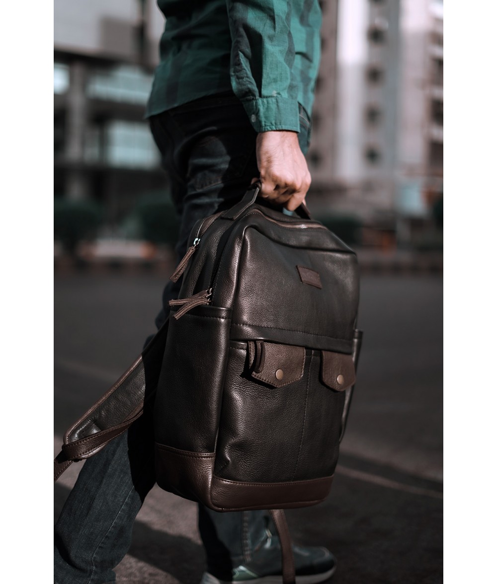 Simon Leather Laptop Backpack