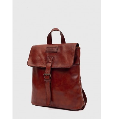 Voyager Brown Leather Backpack 
