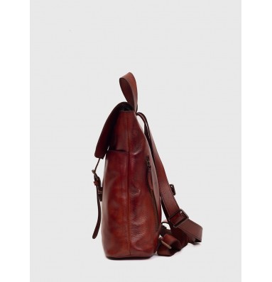 Voyager Brown Leather Backpack 