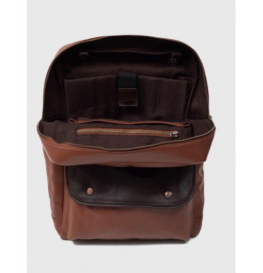 Mason Brown Leather Backpack