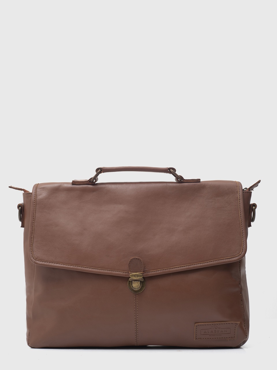 Cooper Tan Brown Leather Messenger Bag