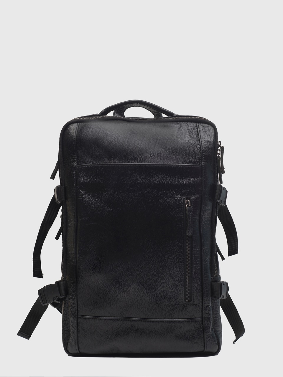 Denver-Black-Leather-Travel-Backpack