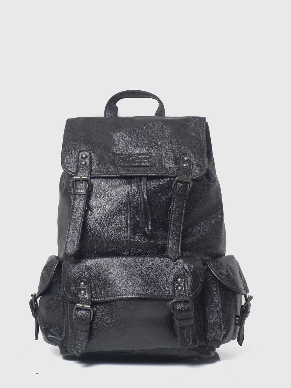 Porter_Black_Leather_Travel_Backpack