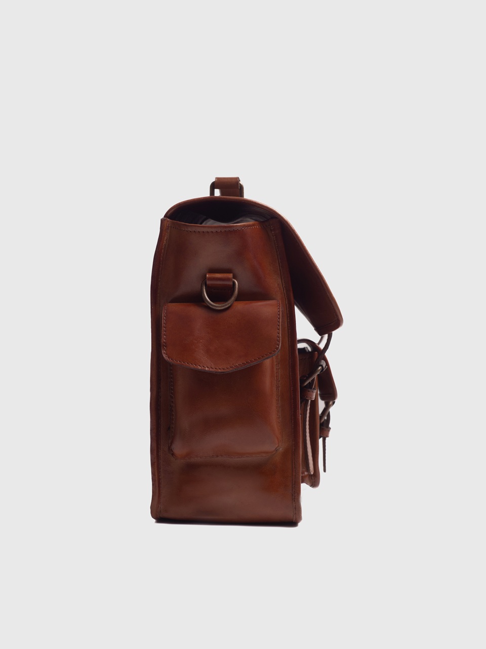 Windsor Cognac Brown Leather Satchel