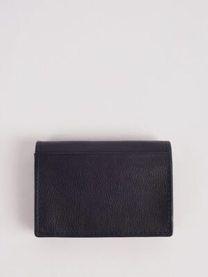 Blue Leather Card Holder Wallet