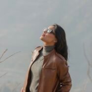 Breeze Cognac Brown Leather Bomber Jacket-style1