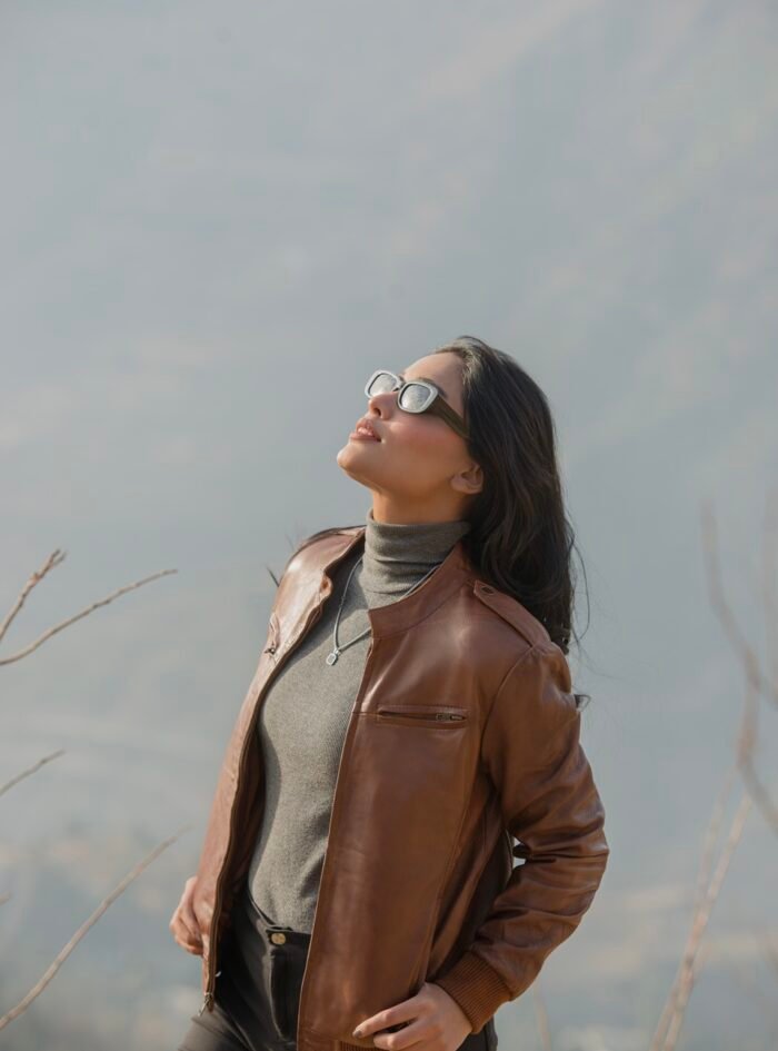 Breeze Cognac Brown Leather Bomber Jacket-style1 Breeze Cognac Brown Leather Bomber Jacket-style1