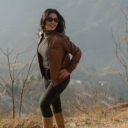 Breeze Cognac Brown Leather Bomber Jacket-style2