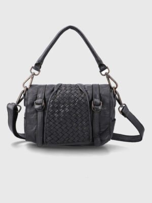Brianna Black Leather Handbag