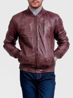 Chigurh Vintage Leather Bomber Jacket