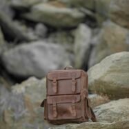 Dulles Crazy Horse Leather Laptop Backpack-style1