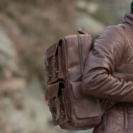 Dulles Crazy Horse Leather Laptop Backpack-style5