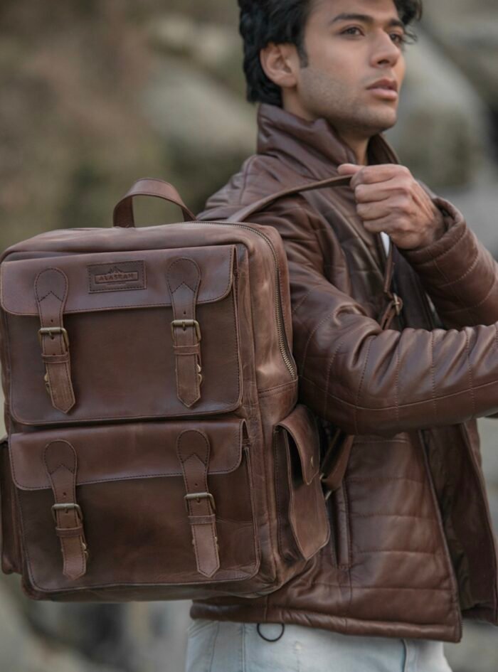 Dulles Crazy Horse Leather Laptop Backpack-style8 Dulles Crazy Horse Leather Laptop Backpack-style8