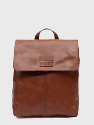 Hazel Brown Mini Leather Backpack