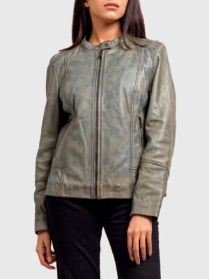Jade Women Vintage Leather Jacket