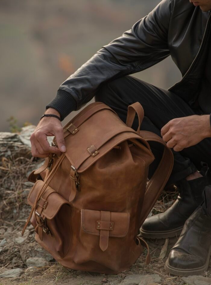 Moss-Distressed-Leather-Backpack-style2 Moss-Distressed-Leather-Backpack-style2