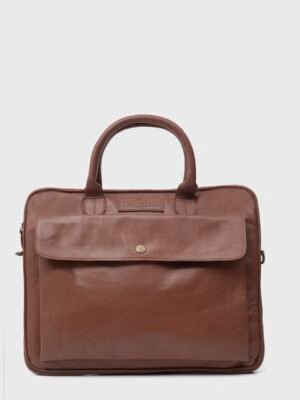 Palmer Brown Leather Laptop Bag