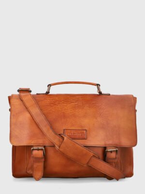 Petra Leather Laptop Messenger Bag