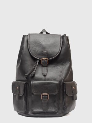 Piper Dark Brown Leather Backpack