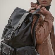 Porter Black Leather Travel Rucksack-style4