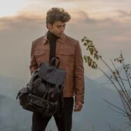 Porter Black Leather Travel Rucksack-style5