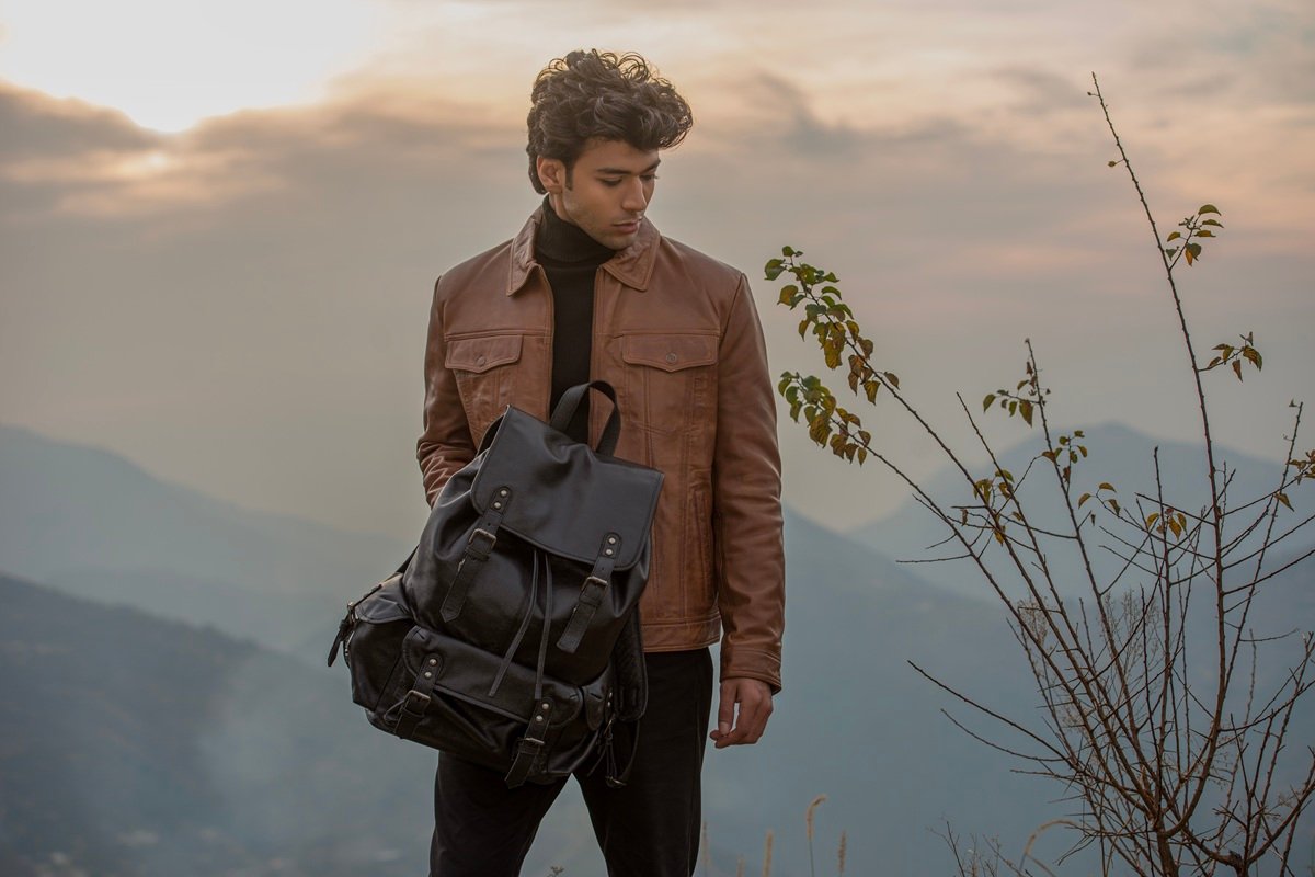 Porter Black Leather Travel Rucksack-style5 Porter Black Leather Travel Rucksack-style5
